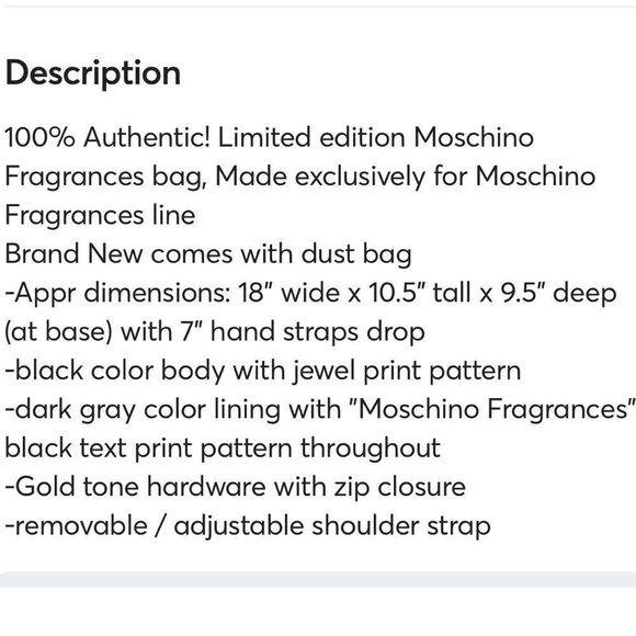 Moschino Limited Edition Holiday Duffel Bag TOY 2 TRAVEL SPRAY LOTION SHOWER GEL - Picture 6 of 9